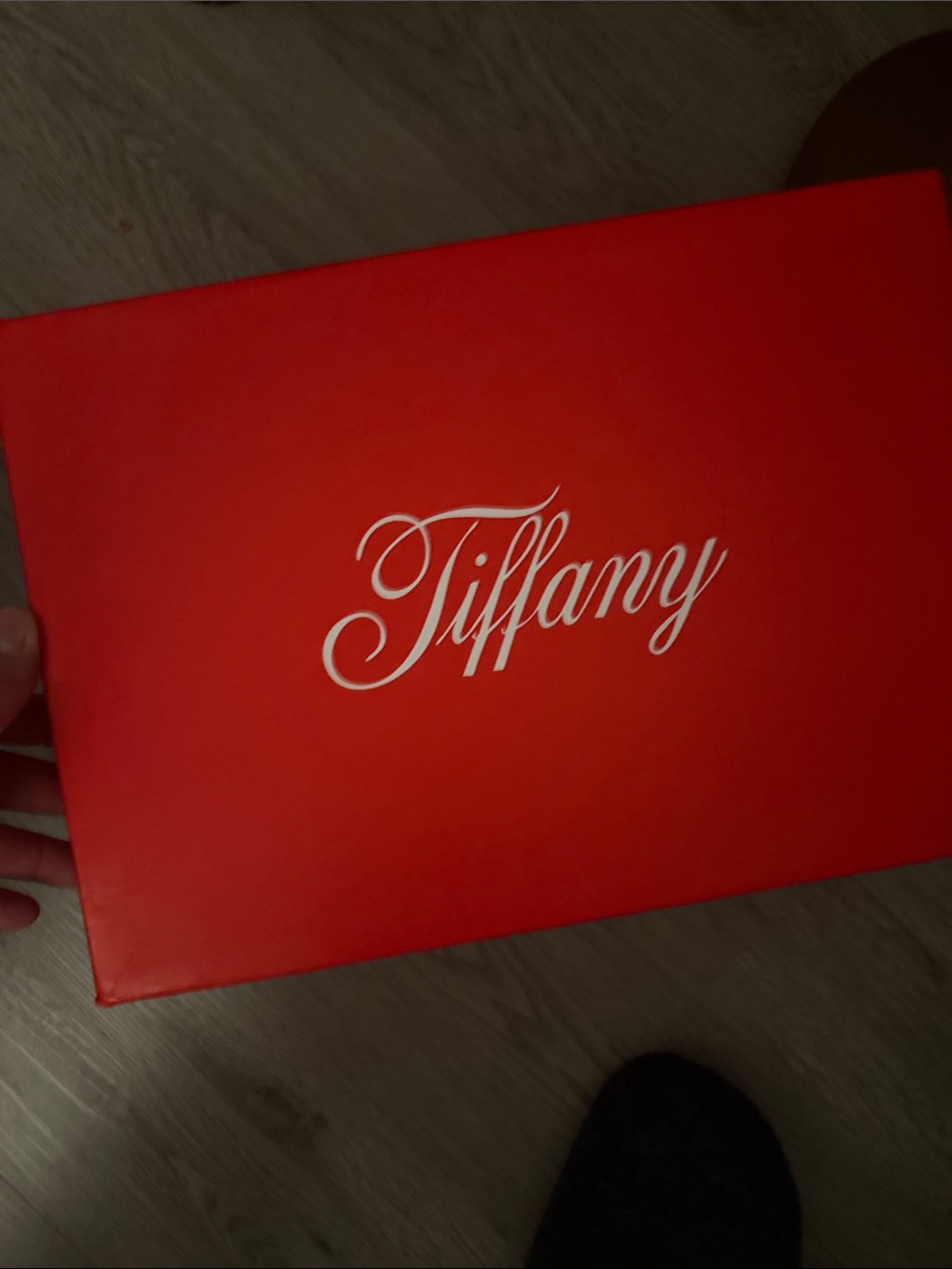 Tiffany & Co. Red Shoe Box with White Logo